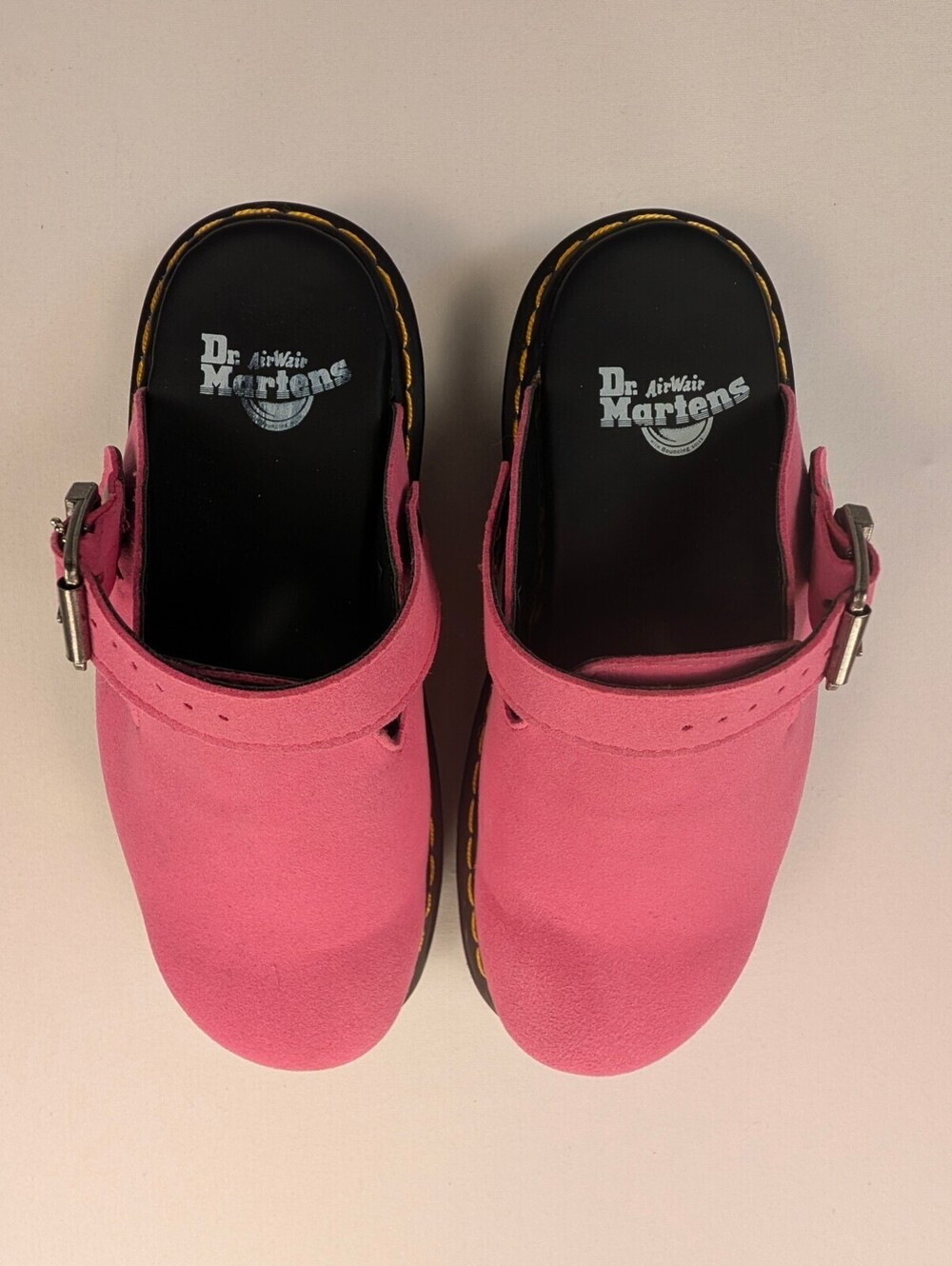 Dr.Martens Zebzag Suede Slingback Platform Mules Fuchsia Pink Size 7.5W/6.5M - Picture 5 of 14